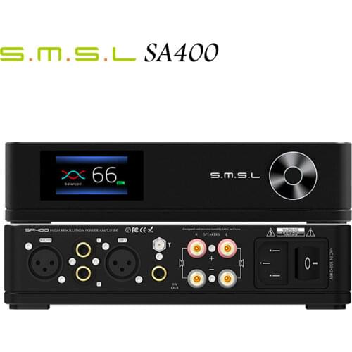 SMSL SA400 Bluetooth 5.0 Support APT-X AMP NJRC NJW1195 XLR/RCA/BT Input High Resolution Power Amplifier