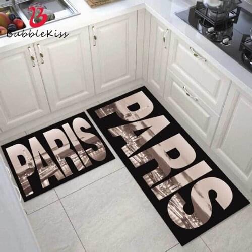 Bubble Kiss Modern Home Kitchen Carpet Absorbent Bathroom Doormat Gold Letter Pattern Carpets For Bedroom Decor Bedside Area Rug