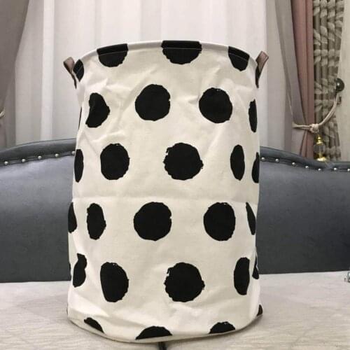 Storage Bucket Bag Large Capacity Round Toy Storage Japanese Laundry Basket Foldable Storage Basket Fabric Toy Basket