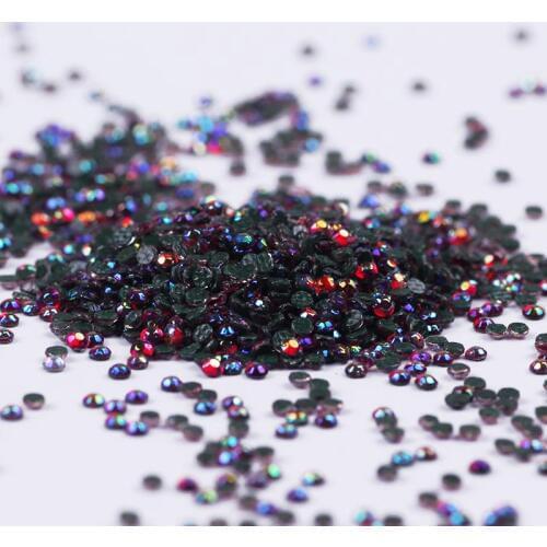 Top Gillter SS6 1440pcs Crystal AB gold 3D Non Hot Fix FlatBack Strass Sewing & Fabric Garment Rhinestone Nail Art Stone