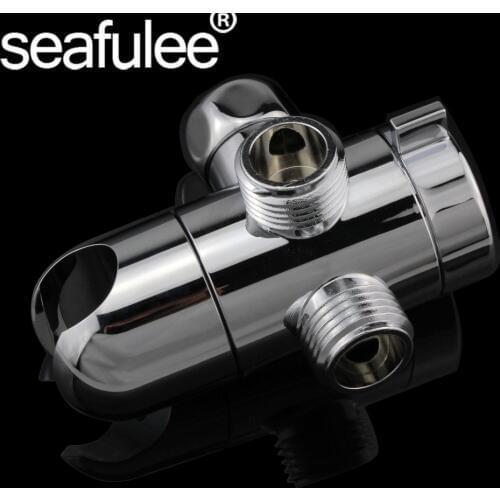 3-Way Water Diverter & Mount - Polished ABS Chrome Finished Bathroom Shower Head Arm Accessory