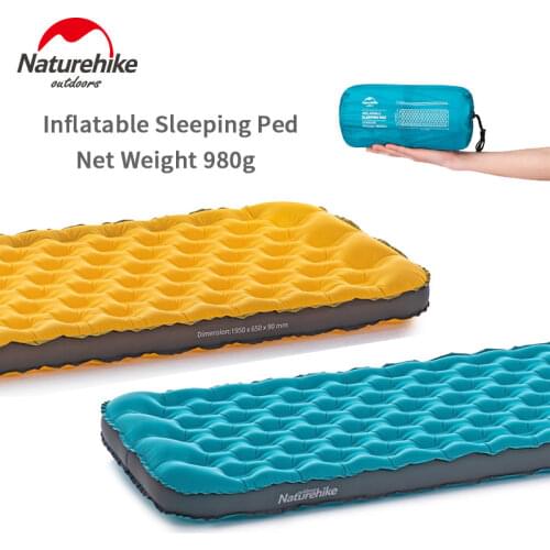 Naturehike Thicken 20D TPU Nylon Camping Air Bed Double Valve Inflatable Pad Ultralight Egg Nest Portable Inflatable Mattress