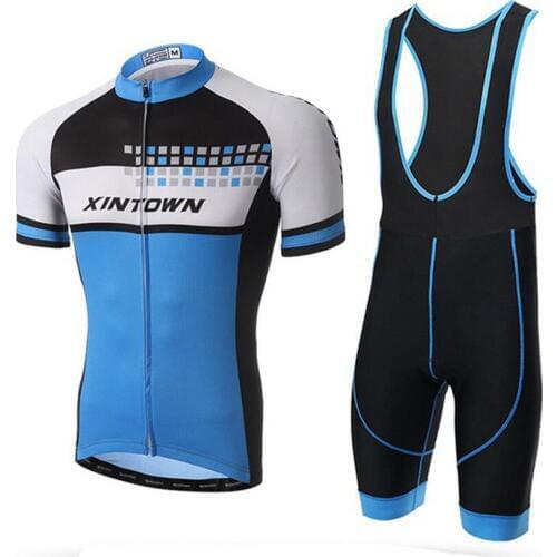 XINTOWN Men Cycling Jersey Cycling Clothing maillot ciclismo roupa ciclismo Bike Jersey cycling set Bib Short GEL PAD