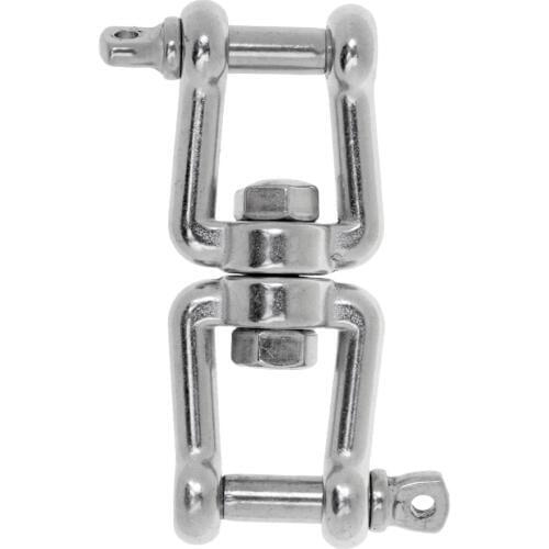 1 Pcs Marine 304 Stainless Steel Anchor Chain Connector Swivel Jaw Double Shackle Swivel For Boat Yacht Canoe Etc 4.41*1.57 Inch