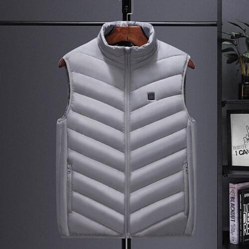 Vest Mens Stand Collar Heating Cotton Vest Graphene Electric Vest USB Safe Intelligent Constant Electric Vests