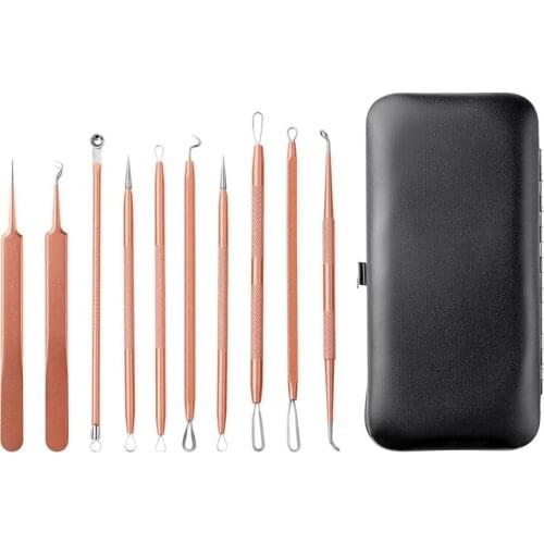 Blackhead Remover Pimple Tool Kit 10 Pcs, Pimple Extractor Tool, Acne Kit for Blackhead for Unisex