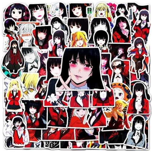 50/100pcs/set Anime Kakegurui Stickers For Guitar Kids TOY Bicycle Motorcycle Skateboard Laptop Luggage Decals