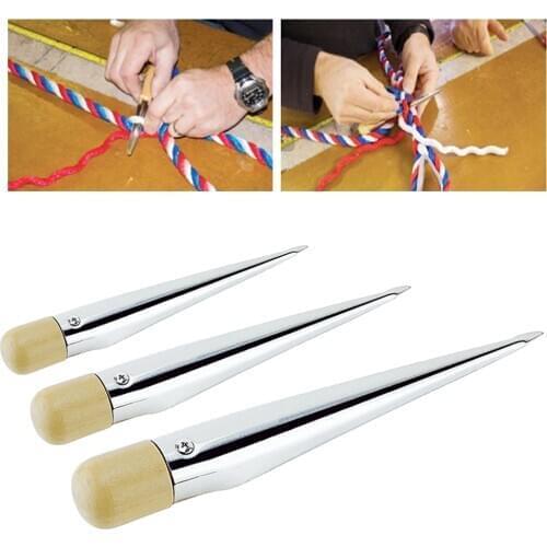 180-380mm Boat Splicing Spike Marine Wood Handle Stainless Steel Splicing Rode Spike For Yacht DIY Rope Boat Accessories Marine