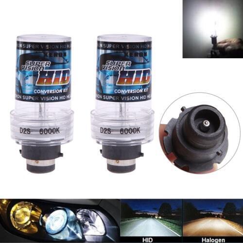 2Pcs 35W 6000K D2S/D2C Car Replacement HID White Headlight Light Bulbs Car Light Source