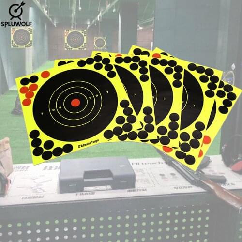 30pcs 8 Inches Hunting Training Aim Practice splatter Adhesive Stickers Paper Target for shooting