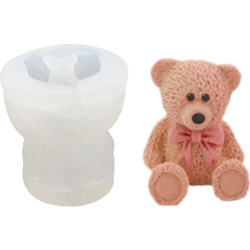 3D Ice Cube Maker Little Bear Shape Chocolate Mould Tray Ice Cream DIY Whiskey Wine Cocktail Creative Ice Cube Silicone Mold NEW