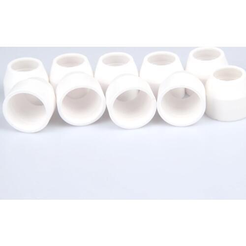 10Pcs P80 Ceramic Shield Cup/Cap Inverte Air Plasma Cutter Cutting Machine Torch Gun Consumables Accessories Spare Parts