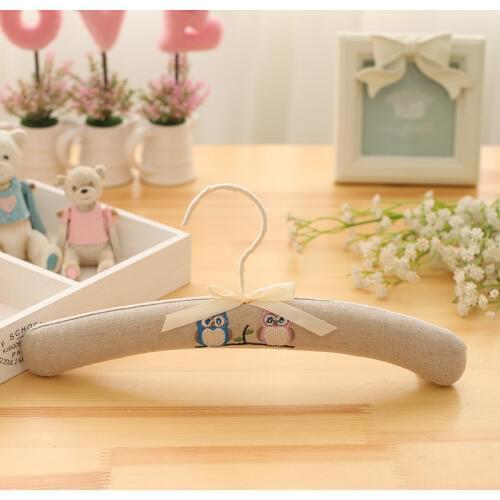 5pcs/lot 31cm childrens embroidered cloth clothing rack sponge baby clothing store cute owl design