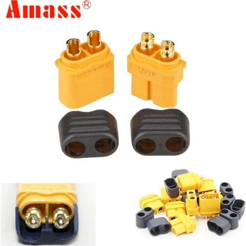 50 pair Amass XT60+ Plug Connector With Sheath Housing Male & Female For RC Lipo Battery FPV Quadcopter