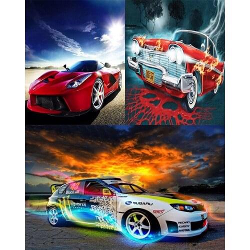 5D Diy Diamond Painting Diamond Handsome Racing Luxury Car Diamond Embroidery Rhinestone Picture Mosaic Home Decoration