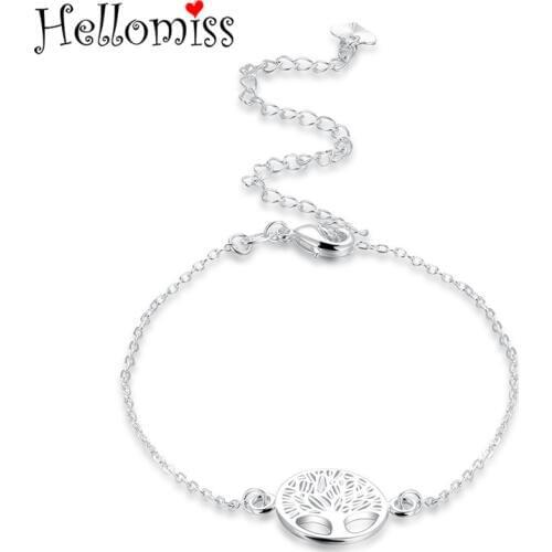 925 Silver Anklets Women Tree of Life Ankle Bracelets Leg Chain Jewelry Korean Fashion Sandals Summer Accessories Tobillera