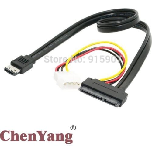 Chenyang SATA 22pin & IDE 4pin 5V 12V to eSATAp Power ESATA Combo for 2.5" 3.5"Hard Disk Data Cable 50cm