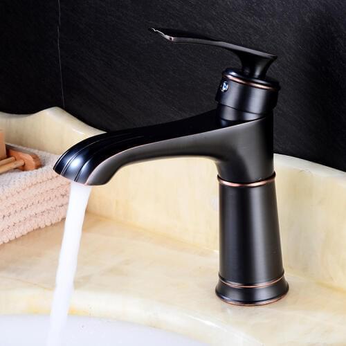 Black Basin Faucets Bathroom Faucet Single handle Basin Mixer Tap Bath Faucet Brass Sink Water Crane