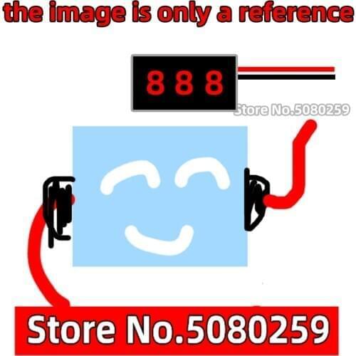 DC5-120V two-line DC digital display 0.56 inch electric vehicle digital voltage meter head reverse protection red green blue