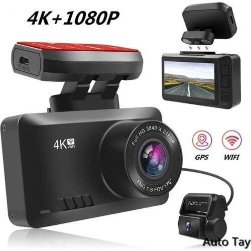 Dash Cam Car DVR Camera Full HD 4K 1080P Drive Video Recorder Registrator Auto Dashboard 1296P Dual Dashcam Black DVRs Box