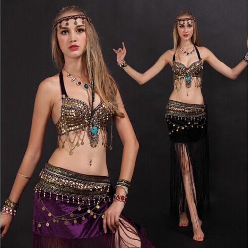 Cheap newest women tribal belly dance costume set Egyptian dance wear on sale NMMC011