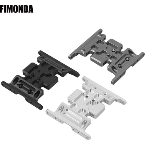 FIMONDA Anodized Aluminum Skid Plate Transmission Mount for 1/10 RC Crawler SCX10 90022 90028 Upgrade Parts