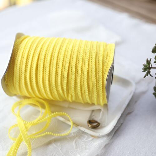 Hot sale Lace material Polyester drops 0.8 cm lace yellow H0802