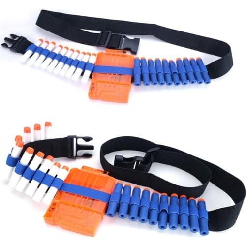 Quality Soft Bullets Belt Shoulder Strap Clip Charger Ammo Storage Bullets For Nerf N-strike Elite Series Toy Gun Accessories