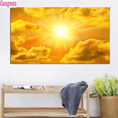 Sky Clouds Sun Picture Landscape 5d Cross stitch diamond painting diy diamond embroidery landscape full square round diamond