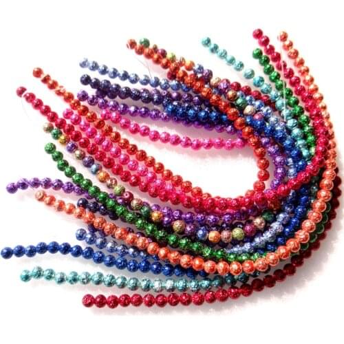 6/8/10mm Natural Stone electroplating Round Lava Bead Volcanic Rock Bead for diy Jewelry Making Bracelet Accessories15