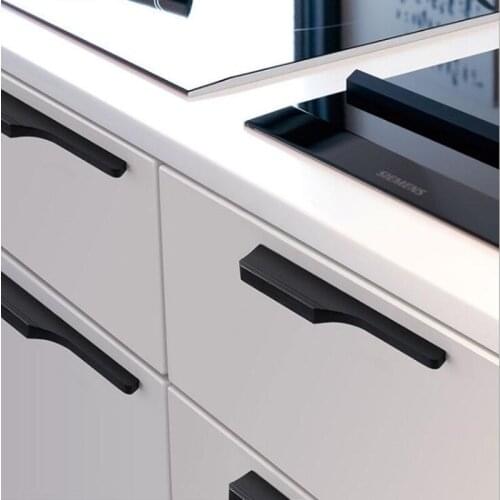 Brushed Brass Factory Price Furniture Handle Kitchen Cabinets special design Pulls cupboard arched handle Rome Stylish Aluminu