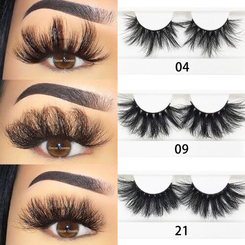 Oscar Queen 6D Mink Lashes 25MM Fluffy Dramatic Messy Long False Eyelashes Extension Makeup Wholesale 3D 25 MM Mink Eyelashes
