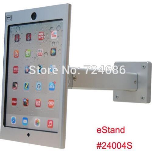 Wall mount for mini iPad metallic frame stand anti-theft enclosure holder display kiosk brace housing metal case with lock
