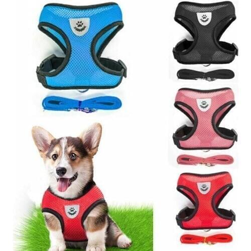Nylon Mesh Cat Harness And Leash Breathable Kitten Cats Harnesses Small Dog