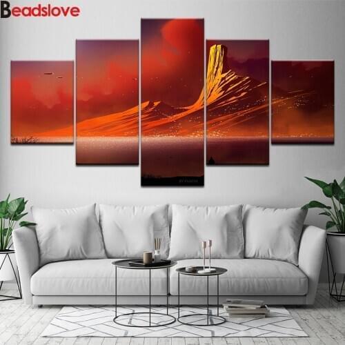 Puzzle diamant 5d sunset snow mountain diamond painting,full,square,round,3d diamond embroidery mosaic diamond diy handwork