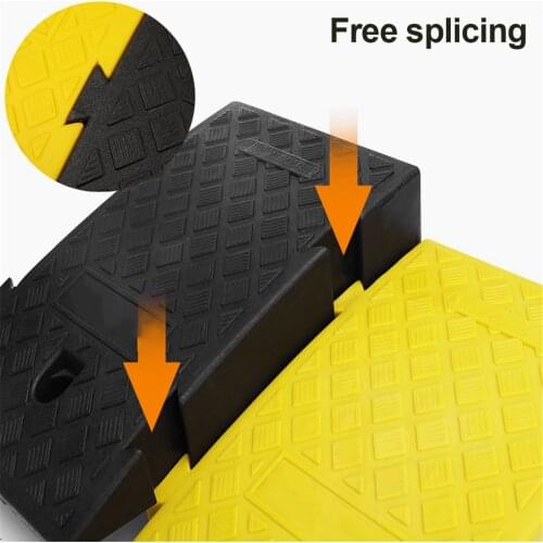 Portable Lightweight Curb Ramps Mat Pad Heavy Duty Plastic Threshold Ramp Kit for Car Trailer Truck Bike Motorcycle Wheelchair