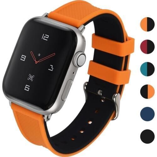 For Apple Watch Band 40mm 44mm, Fullmosa Soft Rubber Apple Watch Strap For Apple Watch Series 4 iWatch Sport Watchbands