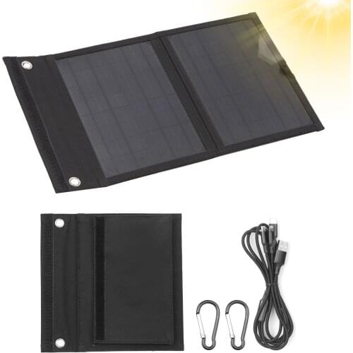 Solar Panel Folding Bag USB+DC Output Solar Charger Portable Foldable Solar Charging Device Outdoor Portable Power Supply