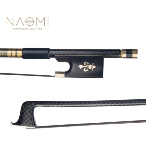 NAOMI Advanced Carbon Fiber Bow Violin/Fiddle Bow Grid Carbon Fiber Stick Ebony Frog Mongolia Horsehair Durable Use