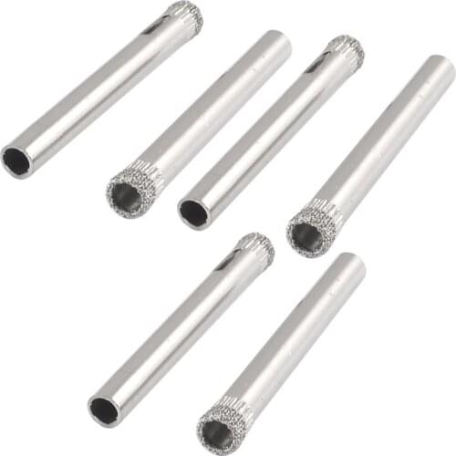 6mm Diamond Coated Drill Bit Marble Glass Hole Saw (6 Pieces)