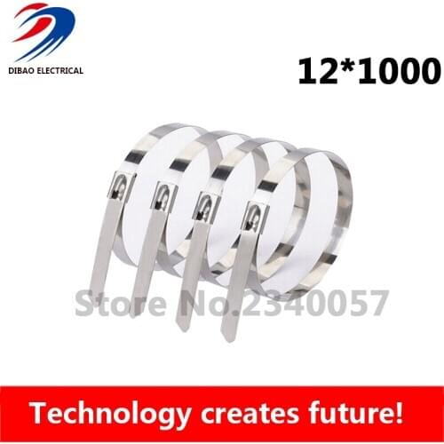 Stainless Steel Cable Ties 100pcs 12mmx1000mm LOCK TIE WRAP /Self-Locking