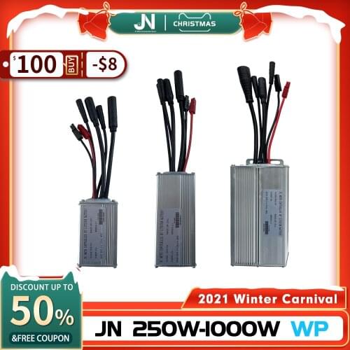 JN Electric Bicycle 36V 48V Controller Julet Waterproof Plug With Light 15A/17A/22A/25A/30A For 250W-1000W Ebike Motor Wheel