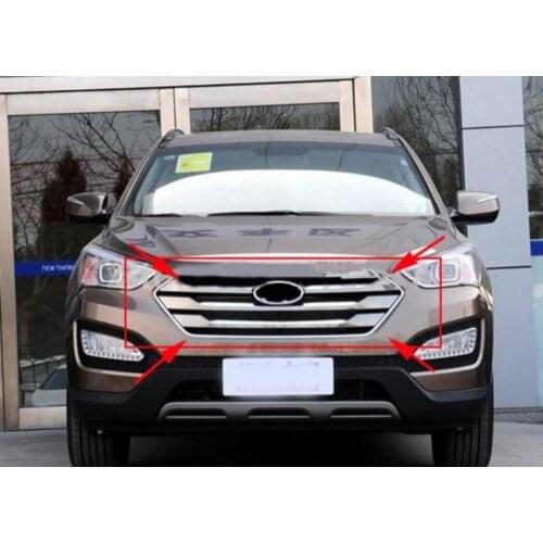 Around the rise in the car before the original ABS chrome-plated gratings 2013 For Hyundai ix45 Santa fe