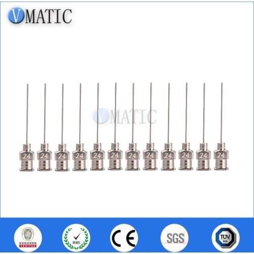 High Quality 12Pcs 24G Blunt Stainless Steel Metal 1 Inch Dispensing Needle