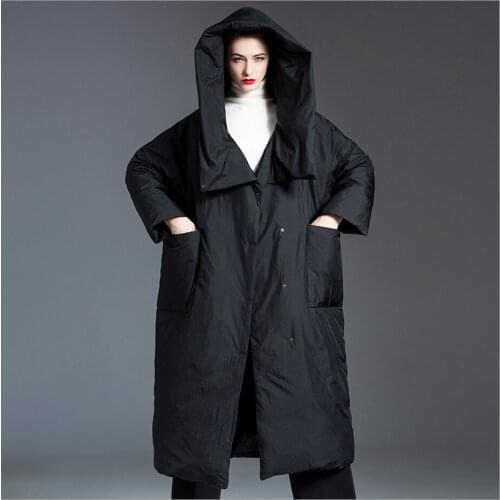 2020 Hot winter long black down Coat Jacket Women Hooded Parkas High Quality Female White Duck Down jacket Female Thick Coat red