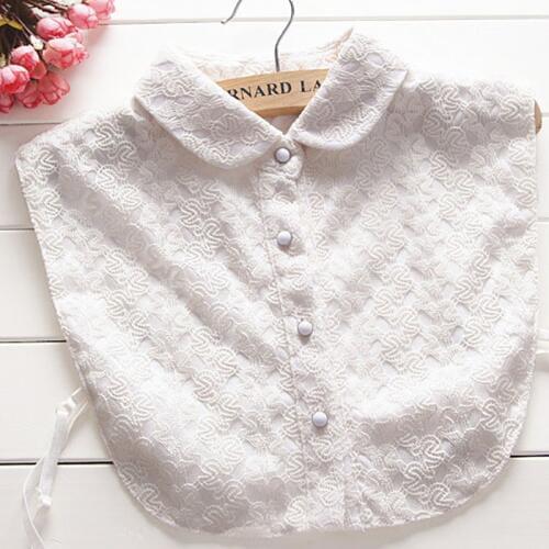 Ladies Fashionable Ladies Fancy latest crystal new style art simple cotton new fake collar wild lace decoration apricot sweater