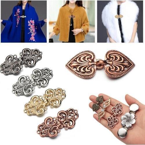 1 Pair Retro Metal Button Sweater Cardigan Clip Sewing Craft Duck Clip Pin Sweater Scarf Clasp Connection Buckle Accessories