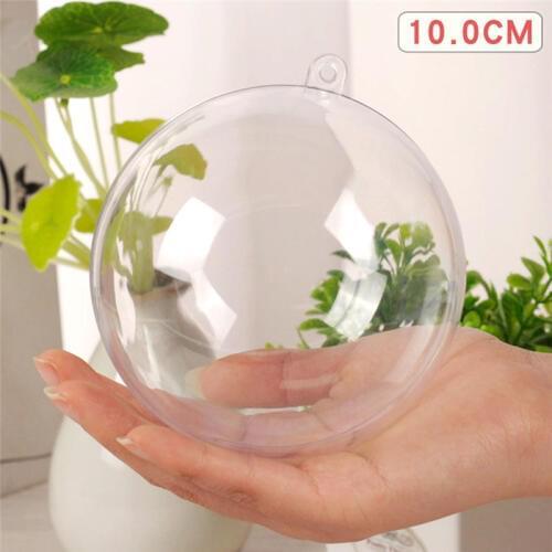 10pcs Transparent Storage Ball Open Plastic Clear Xmas Tree Balls As Candy Gift Box Party Decoration Christmas Deco Kids Toys