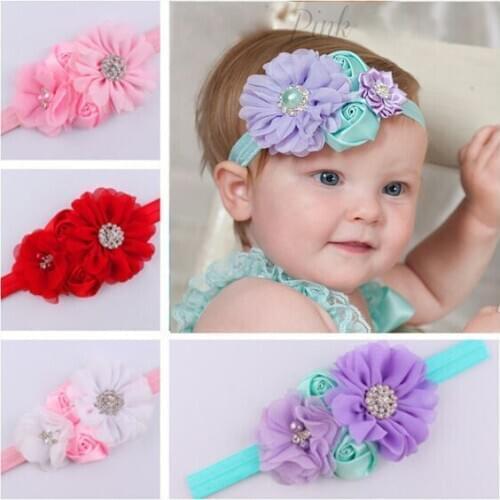 Flower headbands children flower headband kids flower headband 24pcs/lot 10 colors you pick