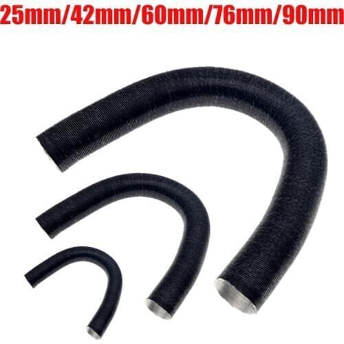 25/42/60/76/90mm Air Intake Outlet Exhaust Stretch Corrugated Hose Pipe Flexible Combustion For Webasto Eberspacher Auto Heater